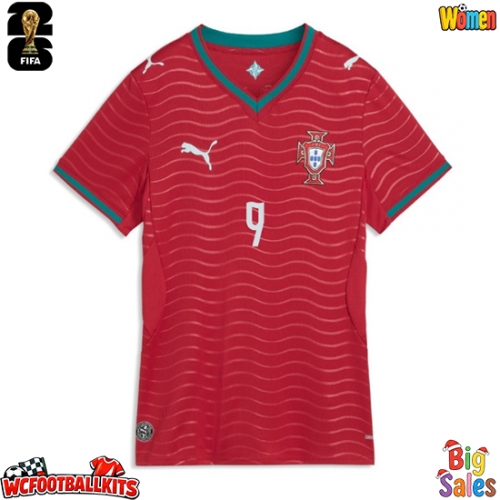 Portugal Goncalo Ramos #9 Replica Home Stadium Shirt for Women World Cup 2026 Short Sleeve